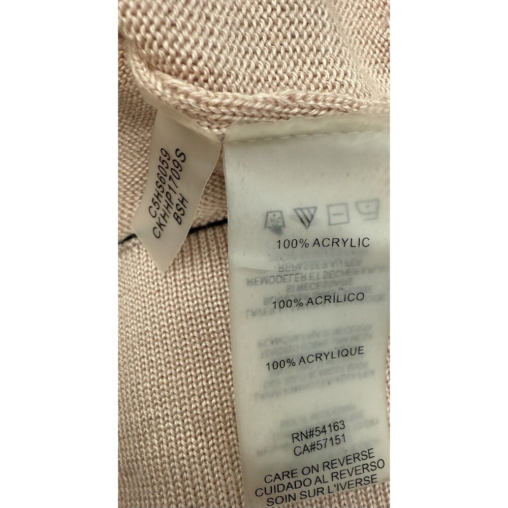 Calvin Klein Women’s Sweater L Pink Long Sleeve Pullover Top Lightweight Knit - Picture 4 of 8